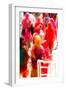 Brightly coloured saris (clothing) and veils, blurred in motion, India-James Strachan-Framed Photographic Print