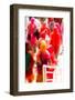 Brightly coloured saris (clothing) and veils, blurred in motion, India-James Strachan-Framed Photographic Print