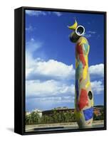 Brightly Coloured Sculpture by Joan Miro, in Barcelona, Cataluna, Spain-Lawrence Graham-Framed Stretched Canvas