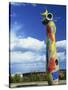 Brightly Coloured Sculpture by Joan Miro, in Barcelona, Cataluna, Spain-Lawrence Graham-Stretched Canvas