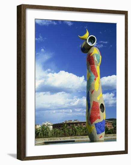 Brightly Coloured Sculpture by Joan Miro, in Barcelona, Cataluna, Spain-Lawrence Graham-Framed Photographic Print