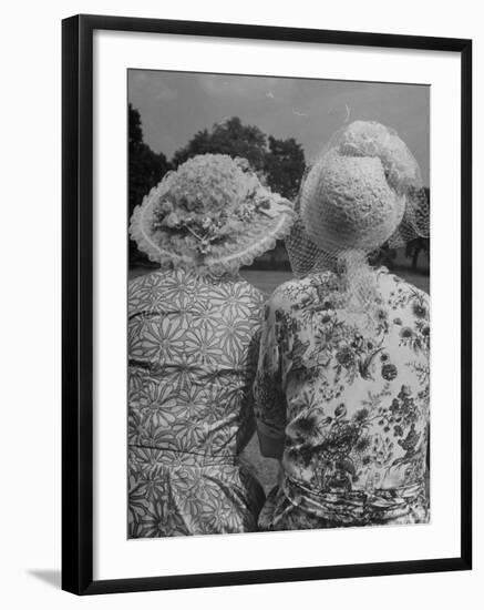 Brightly Dressed Spectators Attending the Event-Cornell Capa-Framed Photographic Print