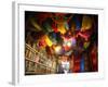 Brightly Dyed Wool Hanging from Roof of a Shop, Marrakech, Morrocco, North Africa, Africa-John Miller-Framed Photographic Print