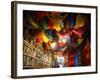 Brightly Dyed Wool Hanging from Roof of a Shop, Marrakech, Morrocco, North Africa, Africa-John Miller-Framed Photographic Print