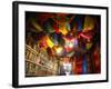 Brightly Dyed Wool Hanging from Roof of a Shop, Marrakech, Morrocco, North Africa, Africa-John Miller-Framed Photographic Print