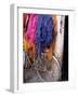 Brightly Dyed Wool Hanging Over Bicycle, Marrakech, Morrocco, North Africa, Africa-John Miller-Framed Photographic Print