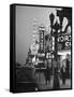 Brightly Lit Casinos Lining the Street-Peter Stackpole-Framed Stretched Canvas