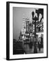 Brightly Lit Casinos Lining the Street-Peter Stackpole-Framed Photographic Print