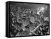 Brightly Lit Office Buildings-Andrew Lopez-Framed Stretched Canvas