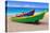 Brightly Painetd Boats, Puerto Rico-George Oze-Stretched Canvas