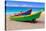 Brightly Painetd Boats, Puerto Rico-George Oze-Stretched Canvas