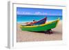 Brightly Painetd Boats, Puerto Rico-George Oze-Framed Photographic Print