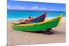 Brightly Painetd Boats, Puerto Rico-George Oze-Mounted Photographic Print
