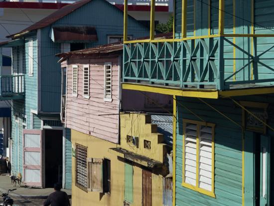 Brightly Painted Architecture Puerto Plata Dominican Republic West