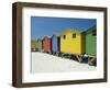 Brightly Painted Beach Bathing Huts at False Bay, Muizenburg, Cape Town, South Africa-Gavin Hellier-Framed Photographic Print