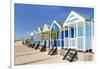 Brightly painted beach huts, Southwold Beach, North Parade, Southwold, Suffolk, England-Neale Clark-Framed Photographic Print