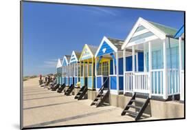 Brightly painted beach huts, Southwold Beach, North Parade, Southwold, Suffolk, England-Neale Clark-Mounted Photographic Print