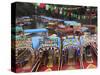 Brightly Painted Boats, Xochimilco, Trajinera, Floating Gardens, Canals, UNESCO World Heritage Site-Wendy Connett-Stretched Canvas