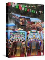 Brightly Painted Boats, Xochimilco, Trajinera, Floating Gardens, Canals, UNESCO World Heritage Site-Wendy Connett-Stretched Canvas