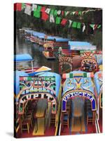 Brightly Painted Boats, Xochimilco, Trajinera, Floating Gardens, Canals, UNESCO World Heritage Site-Wendy Connett-Stretched Canvas