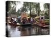 Brightly Painted Boats, Xochimilco, Trajinera, Floating Gardens, Canals, UNESCO World Heritage Site-Wendy Connett-Stretched Canvas