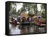 Brightly Painted Boats, Xochimilco, Trajinera, Floating Gardens, Canals, UNESCO World Heritage Site-Wendy Connett-Framed Stretched Canvas