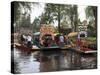Brightly Painted Boats, Xochimilco, Trajinera, Floating Gardens, Canals, UNESCO World Heritage Site-Wendy Connett-Stretched Canvas