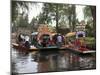 Brightly Painted Boats, Xochimilco, Trajinera, Floating Gardens, Canals, UNESCO World Heritage Site-Wendy Connett-Mounted Photographic Print