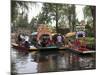 Brightly Painted Boats, Xochimilco, Trajinera, Floating Gardens, Canals, UNESCO World Heritage Site-Wendy Connett-Mounted Photographic Print