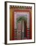 Brightly Painted Door in the Medina, Essaouira, Morocco-Bruno Morandi-Framed Photographic Print