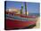 Brightly Painted Fishing Boat, Collioure, Cote Vermeille, Languedoc Roussillon, France, Europe-Michael Busselle-Stretched Canvas