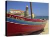 Brightly Painted Fishing Boat, Collioure, Cote Vermeille, Languedoc Roussillon, France, Europe-Michael Busselle-Stretched Canvas