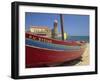 Brightly Painted Fishing Boat, Collioure, Cote Vermeille, Languedoc Roussillon, France, Europe-Michael Busselle-Framed Photographic Print