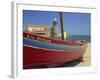 Brightly Painted Fishing Boat, Collioure, Cote Vermeille, Languedoc Roussillon, France, Europe-Michael Busselle-Framed Photographic Print