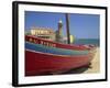 Brightly Painted Fishing Boat, Collioure, Cote Vermeille, Languedoc Roussillon, France, Europe-Michael Busselle-Framed Photographic Print