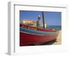 Brightly Painted Fishing Boat, Collioure, Cote Vermeille, Languedoc Roussillon, France, Europe-Michael Busselle-Framed Photographic Print