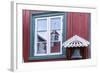 Brightly Painted House Reflected in Window in Sisimiut, Greenland, Polar Regions-Michael Nolan-Framed Photographic Print