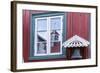 Brightly Painted House Reflected in Window in Sisimiut, Greenland, Polar Regions-Michael Nolan-Framed Photographic Print