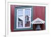 Brightly Painted House Reflected in Window in Sisimiut, Greenland, Polar Regions-Michael Nolan-Framed Photographic Print