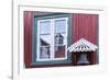 Brightly Painted House Reflected in Window in Sisimiut, Greenland, Polar Regions-Michael Nolan-Framed Photographic Print