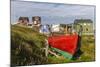 Brightly Painted Houses and Boat in Sisimiut, Greenland, Polar Regions-Michael Nolan-Mounted Photographic Print