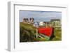 Brightly Painted Houses and Boat in Sisimiut, Greenland, Polar Regions-Michael Nolan-Framed Photographic Print