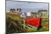 Brightly Painted Houses and Boat in Sisimiut, Greenland, Polar Regions-Michael Nolan-Mounted Photographic Print