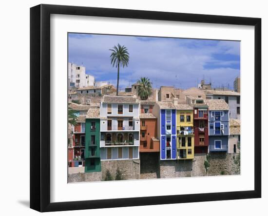 Brightly Painted Houses at Villajoyosa in Valencia, Spain, Europe-Mawson Mark-Framed Photographic Print
