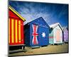 Brighton Beach Bathing Boxes-null-Mounted Art Print