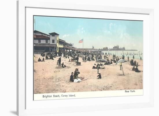 Brighton Beach, Coney Island, Brooklyn, New York-null-Framed Premium Giclee Print