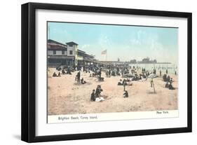 Brighton Beach, Coney Island, Brooklyn, New York-null-Framed Art Print