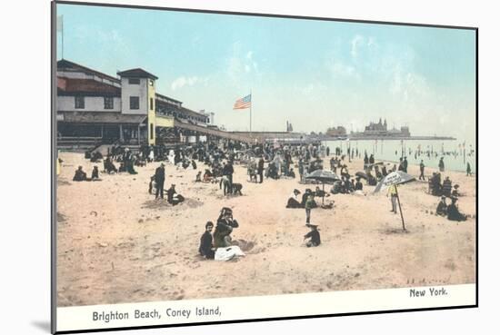 Brighton Beach, Coney Island, Brooklyn, New York-null-Mounted Art Print