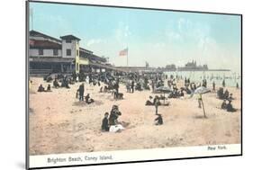 Brighton Beach, Coney Island, Brooklyn, New York-null-Mounted Art Print