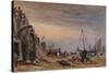 Brighton Beach, Haze clearing off, c1820-Frederick Nash-Stretched Canvas